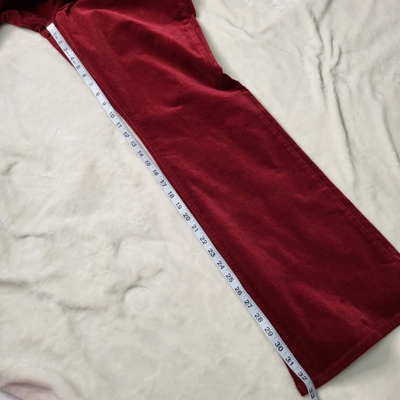 Dear John Rosa Flare Red Velvet Pants. Size 31 Waist - Picture 13 of 14